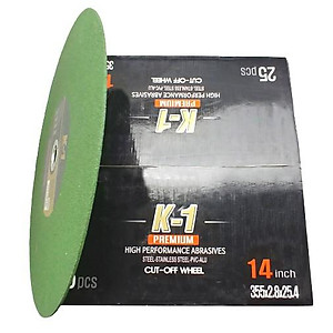 Thùng 25 viên ĐÁ CẮT SẮT 355 | Đá cắt K1 xanh 355 | Đá cắt sắt phi 355