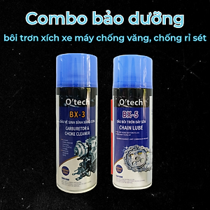 Chai xịt dưỡng sên, bôi trơn xích xe máy chống văng, chống rỉ sét BX5 (450 ml) Chain Lube - Hàng Chính Hãng O'Tech