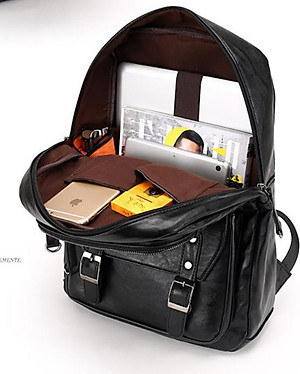 Ba lô da bò nam công suất lớn phong cách châu âu