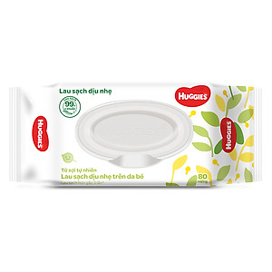 Combo 12 Khăn Ướt Dịu Nhẹ Cho Trẻ Sơ Sinh Huggies (80 Tờ/Gói)