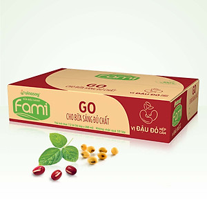 Thùng Sữa Đậu Nành Vinasoy Famigo Đậu Đỏ Nếp Cẩm (200ml x 36 Hộp)