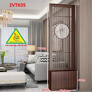 Tủ kệ trang trí kiêm vách ngăn phòng khách , nhà bếp 2VTK05 - Nội thất lắp ráp Viendong Adv