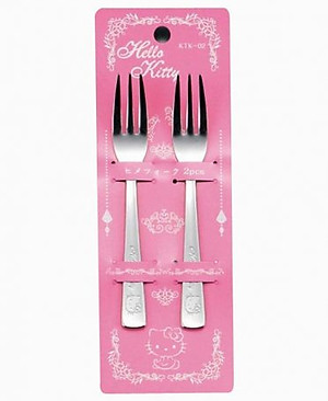 Set 2 dĩa inox hình Hello Kitty nội địa Nhật Bản