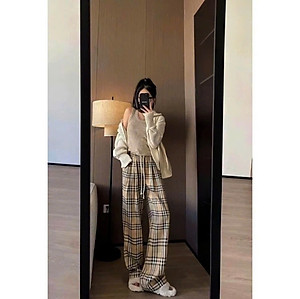 Quần ống rộng nữ, chất liệu vải mềm mịn, mát mẻ, Quần dài nữ form rộng thoải mái form 40-62 kg