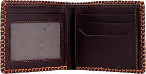 Ví nam da bò Huy Hoàng đan viền màu nâu HT2136