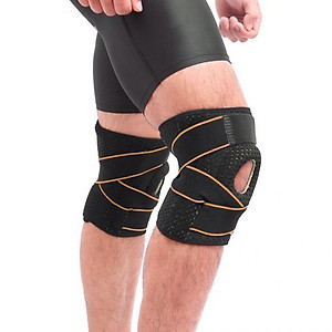 Đai bảo vệ đầu gối AOLIKES A-7908 lò xo đàn hồi trợ lực hỗ trợ dây chằng khớp gối sport knee pad