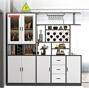 Vách ngăn kiêm tủ rượu trang trí phòng khách , nhà bếp 4VTK01 - Nội thất lắp ráp Viễn Đông