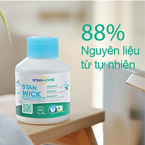 Sáp thơm khử mùi Stanhome Stan Wick Ocean 250ml hương biển tươi mát tiêu chuẩn Air Label Score A+