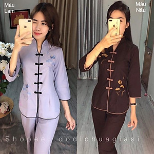 ĐỒ LAM ĐI CHÙA # CỔ TÀU VIỀN# Đồ Bộ # Quần Áo Nữ