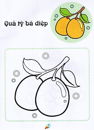 Sách 123 Nào Ta Tô Màu! - Hoa Quả