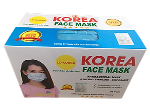 KHẨU TRANG Y TẾ KOREA, 04 LỚP (1 HỘP/50 CHIẾC/5 TÚI NILON)