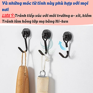 [Bộ 2  Cái]- Nam Châm Móc Treo Lực Hút Siêu Mạnh, Móc Treo Nam Châm Treo Đồ Lực Hút Siêu Mạnh T009