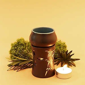 Đèn đốt tinh dầu hình trụ chum rời Gốm Sứ Bát Tràng