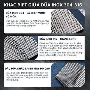 Bộ thìa (muỗng) đũa cơm trưa văn phòng inox 304 DandiHome cao cấp, tiện lợi, vệ sinh