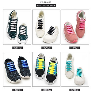 Dây Giày Cao Su Đàn Hồi Thắt BuộcThông Minh Sneaker V-Laces 14 Sợi 2 Nút Chỉnh Size Nam Nữ