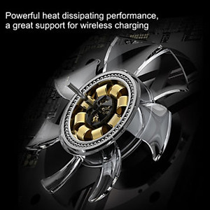 Đế sạc nhanh không dây tích hợp quạt hút tản nhiệt Baseus CCALL-XU01 cho Apple iPhone/ Samsung (Qi Wireless Quick Charger) - Hàng nhập khẩu