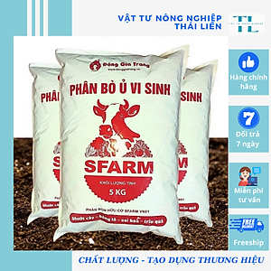 Phân bò ủ vi sinh SFARM đã qua xử lý, bao 2kg, 5kg