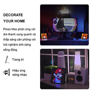 Màn hình LED Divoom Pixoo Max 32x32 pixel tích hợp App nhiều tính năng, có thể trang trí treo xe ô tô/ treo tường/ bàn - HÀNG CHÍNH HÃNG