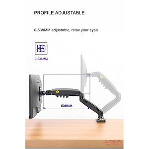 Giá treo màn hình máy tính F80 - Xoay 360 độ 