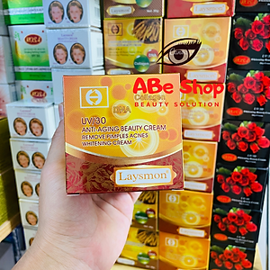 Kem LAYSMON UV/30 - ANTI-AGING BEAUTY CREAM 20G Chống Lão Hóa - Giảm Nếp Nhăn - Trắng Da - Ngừa Mụn - Giảm Tác Nhân Gây Mụn