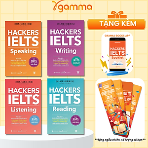 Combo Trọn Bộ 4 Cuốn Hackers IELTS ( Listening + Reading + Speaking + Writing ) (Tặng kèm Tickbook)