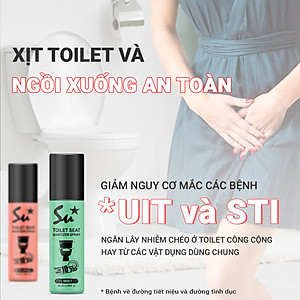 Xịt khử khuẩn bệ ngồi bồn cầu Su Star, Khử 99,99% vi khuẩn, ngăn ngừa lây nhiễm bệnh do dùng chung toilet 50ml
