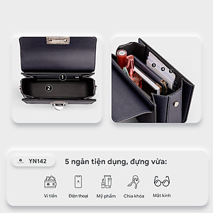 Túi Yuumy ( Thời trang nữ size 18 phối khóa xoay - Túi đeo chéo da Seasand YN142 )