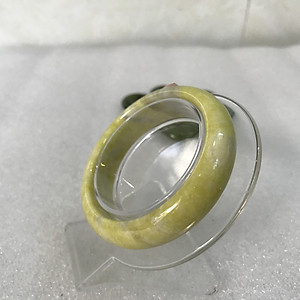 Vòng tay Đá Tự Nhiên Serpentine màu vàng bản dẹt cho người mệnh Thủy và Kim vongtaymenhthuy