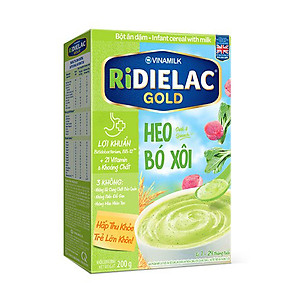 Bột Ăn Dặm Vinamilk Ridielac Gold Vị Heo Bó Xôi (200g)