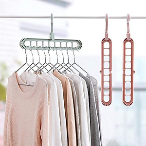 Móc Treo quần áo đa năng tiết kiệm diện tích, móc treo đa năng tiện lợi, móc 9 lỗ