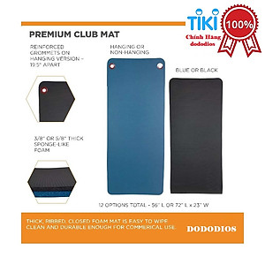 Thảm tập gym, thể hình, thể dục tại nhà, chống trơn trượt, độ bám ma sát cao + túi đựng dễ dàng di chuyển + dây buộc thảm chuyên dụng - giao màu ngẫu nhiên - thảm dày 2 lớp - Chính hãng dododios