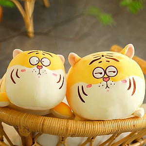 Thú nhồi bông hổ mặt ngáo mắt tròn dễ thương - Size từ 45cm đến 70cm - Quà tặng gấu bông hổ êm mịn.