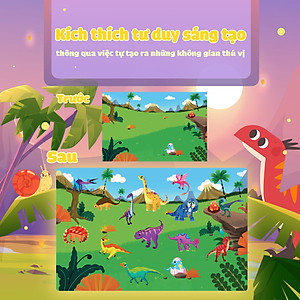 Sách trò chơi bóc dán - Cảm xúc Khủng long