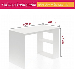 Bàn làm việc tại nhà đẹp thiết kế nhỏ gọn SMLIFE Destro
