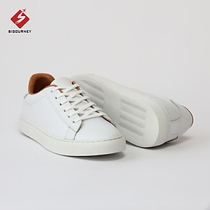 Giày Sneaker da bò màu trắng SIGOURNEY giày thể thao nam TT-001 bảo hành 18 tháng