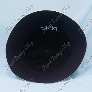 Mũ bucket thêu chữ D nón tai bèo vành nhỏ nón bucket đội được 2 mặt thời trang