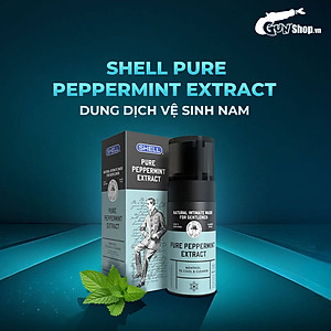 Dung dịch vệ sinh nam dạng bọt, tinh chất bạc hà tươi mát Shell Pure Peppermint Extract - Chai 100ml