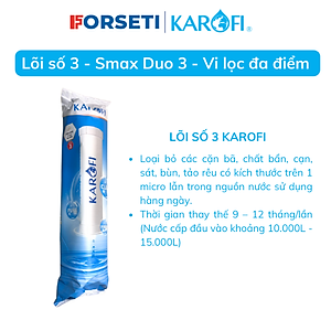 Bộ 3 Lõi lọc nước số 1,2,3 hàng chính hãng Karofi
