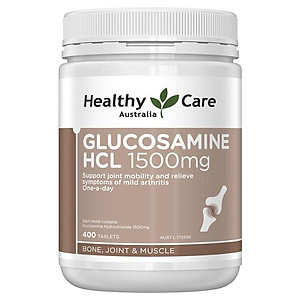 Viên uống tái tạo sụn khớp Healthy Care Glucosamine HCL 150mg chính hãng Úc 400 viên