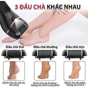 Máy Chà Gót Chân, Mài Gót Chân, Tẩy Da Chết Cao Cấp - Có Tích Điện, Tặng Kèm 3 Đầu Mài Thạch Anh 2 Chế Độ Mịn Da Quà Tặng Phụ Kiện 10 Món Cho Tiệm Nail Cá Nhân Nam Nữ Tại Nhà Văn Phòng - Giao Màu Ngẫu Nhiên