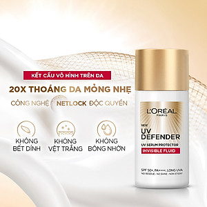 Dưỡng Chất Chống Nắng L'Oreal Paris Uv Defender Serum Protector Invisible Fluid 50ml