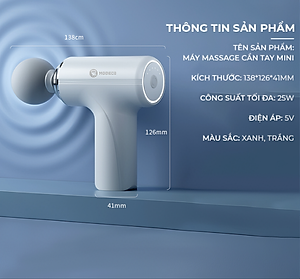 Máy massage công thái học cầm tay mini MDC933 dòng cao cấp công nghệ AI cảm biến lực nhấn giúp giảm đau mỏi giãn cơ hiệu quả tránh chấn thương - Hàng chính hãng