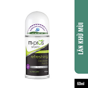 Lăn Khử Mùi M.Pros Whitening 60ml Mạnh Mẽ - Cho Nam & Nữ, Dưỡng Trắng Da, Khô Thoáng - Lamimi Chính Hãng