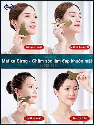 Dụng cụ mát xa bằng sừng siêu dày VIP - MH898 - làm mịn da mặt và toàn thân giúp lưu thông khí huyết
