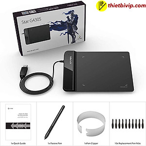 Bảng Vẽ Điện Tử XP-Pen Star G430S Siêu Mỏng Lực Nhấn 8192 Chơi OSU, Ký Tên Điện Tử - Hàng Chính Hãng