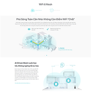 Bộ Phát Wifi Mesh TP-Link Deco X50 Chuẩn WiFi 6 AX3000 - Hàng Chính Hãng