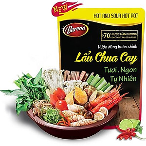 Nước Dùng Hoàn Chỉnh Barona - Lẩu Chua Cay 180g
