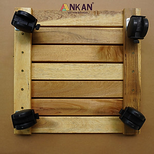 Đôn Chậu Cây Cảnh Có Bánh Xe Cỡ Lớn 35Cm Thích Hợp Đặt Chậu Cây Trong Nhà Thuận Tiện Di Chuyển Màu Vàng