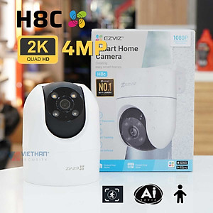 Camera Eziz Ngoài Trời H8C 2MP/ C8C 4Mp - Đèn Còi Báo Động - Màu Ban Đêm - Đàm Thoại 2 Chiều - Xoay 360 Độ - Hàng chính hãng