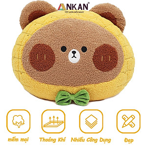 Mền Văn Phòng 3 Trong 1 Gấu Orange Cao Cấp Để Đi Dã Ngoại, Xe Giường Nằm, Ngủ Tại Văn Phòng Vô Cùng Tiện Dụng